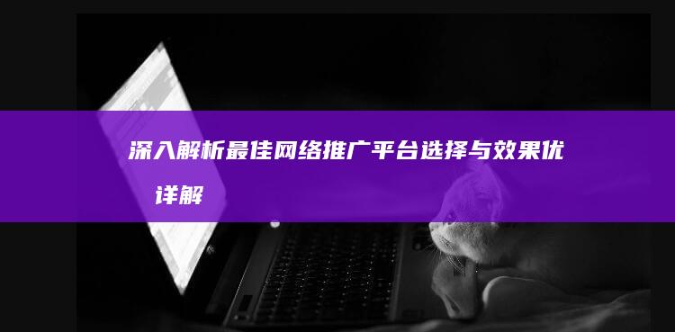 深入解析：最佳网络推广平台选择与效果优化详解